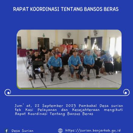 Rapat Koordinasi Bansos Beras